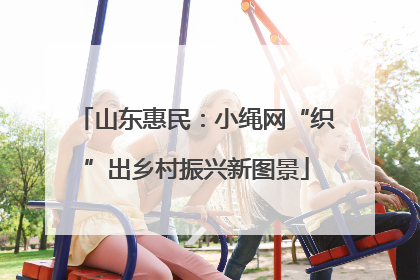 山东惠民：小绳网“织”出乡村振兴新图景
