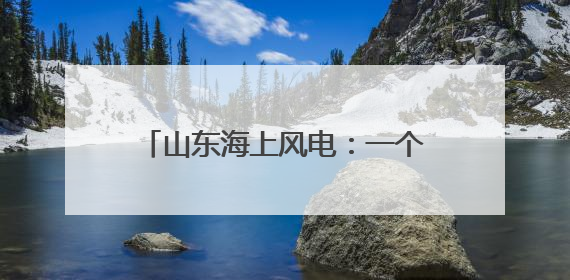 山东海上风电：一个项目落地一条产业链