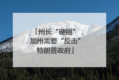 州长“硬刚”：加州需要“反击”特朗普政府