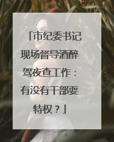 市纪委书记现场督导酒醉驾夜查工作：有没有干部耍特权？