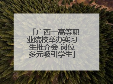 广西一高等职业院校举办实习生推介会 岗位多元吸引学生