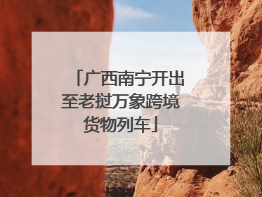 广西南宁开出至老挝万象跨境货物列车
