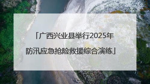 广西兴业县举行2025年防汛应急抢险救援综合演练