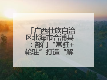 广西壮族自治区北海市合浦县：部门“常驻+轮驻”打造“解纷联合舰队”