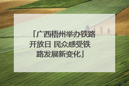 广西梧州举办铁路开放日 民众感受铁路发展新变化