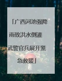 广西河池强降雨致洪水倒灌 武警官兵展开紧急救援
