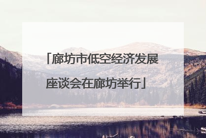 廊坊市低空经济发展座谈会在廊坊举行