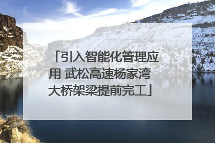 引入智能化管理应用 武松高速杨家湾大桥架梁提前完工