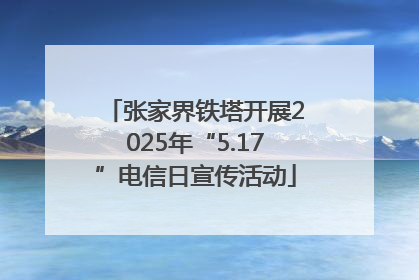 张家界铁塔开展2025年“5.17”电信日宣传活动