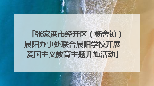 张家港市经开区（杨舍镇）晨阳办事处联合晨阳学校开展爱国主义教育主题升旗活动