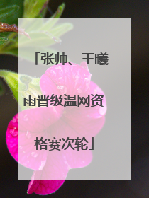 张帅、王曦雨晋级温网资格赛次轮