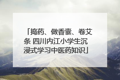 捣药、做香囊、卷艾条 四川内江小学生沉浸式学习中医药知识