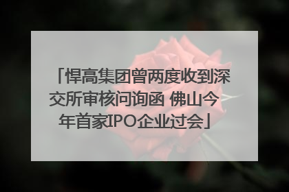 悍高集团曾两度收到深交所审核问询函 佛山今年首家IPO企业过会
