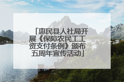 惠民县人社局开展《保障农民工工资支付条例》颁布五周年宣传活动
