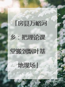 房县万峪河乡：把理论课堂搬到烟叶基地现场