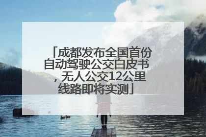 成都发布全国首份自动驾驶公交白皮书，无人公交12公里线路即将实测