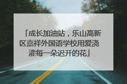成长加油站，乐山高新区嘉祥外国语学校用爱浇灌每一朵迟开的花