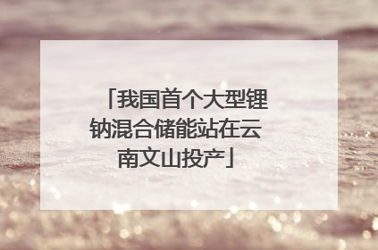 我国首个大型锂钠混合储能站在云南文山投产