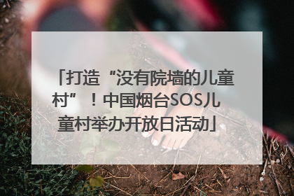 打造“没有院墙的儿童村”！中国烟台SOS儿童村举办开放日活动