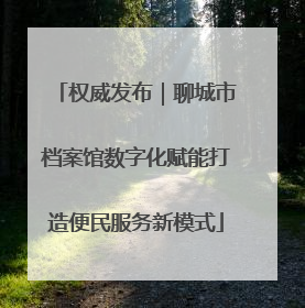 权威发布｜聊城市档案馆数字化赋能打造便民服务新模式