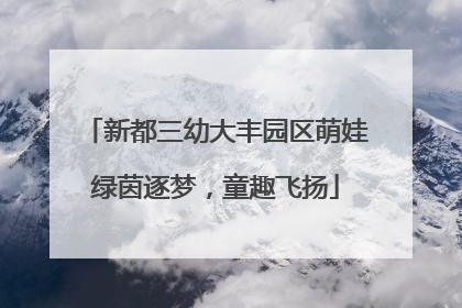 新都三幼大丰园区萌娃绿茵逐梦，童趣飞扬