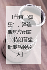 普京“疯狂”、泽连斯基应闭嘴，特朗普猛批俄乌领导人