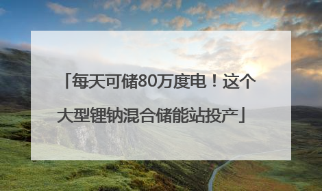 每天可储80万度电！这个大型锂钠混合储能站投产