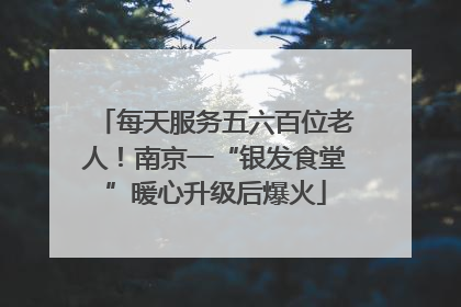 每天服务五六百位老人！南京一“银发食堂”暖心升级后爆火