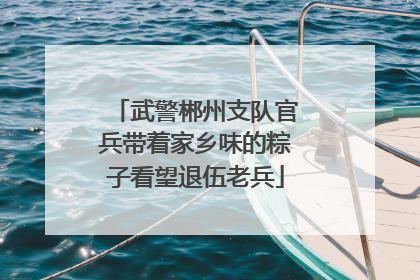 武警郴州支队官兵带着家乡味的粽子看望退伍老兵