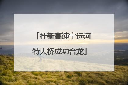 桂新高速宁远河特大桥成功合龙
