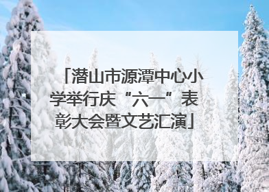 潜山市源潭中心小学举行庆“六一”表彰大会暨文艺汇演