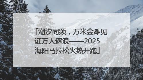 潮汐同频，万米金滩见证万人逐浪——2025海阳马拉松火热开跑