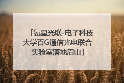 氦星光联-电子科技大学百G通信光电联合实验室落地眉山