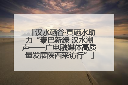 汉水硒谷·真硒水助力“秦巴新绿 汉水潮声——广电融媒体高质量发展陕西采访行”