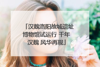 汉魏洛阳故城遗址博物馆试运行 千年汉魏 风华再现
