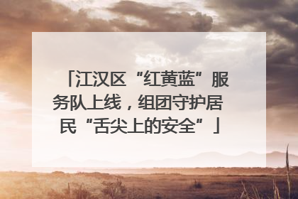 江汉区“红黄蓝”服务队上线，组团守护居民“舌尖上的安全”