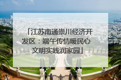 江苏南通崇川经济开发区：端午传情暖民心 文明实践润家园
