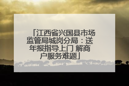 江西省兴国县市场监管局城岗分局：送年报指导上门 解商户服务难题