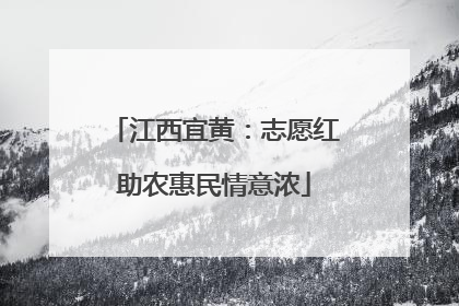 江西宜黄：志愿红助农惠民情意浓