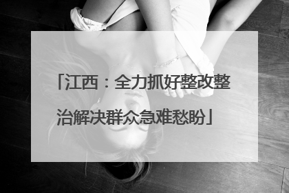 江西：全力抓好整改整治解决群众急难愁盼