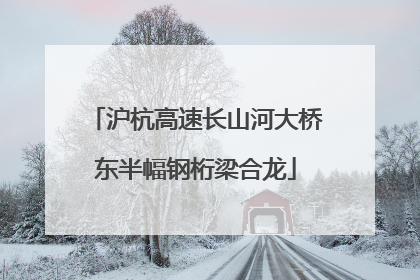 沪杭高速长山河大桥东半幅钢桁梁合龙