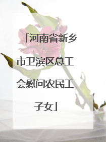 河南省新乡市卫滨区总工会慰问农民工子女