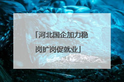河北国企加力稳岗扩岗促就业