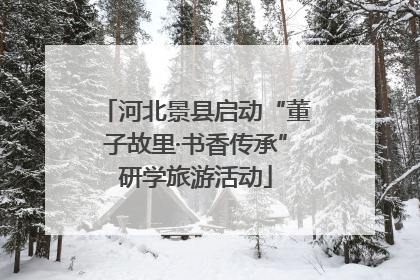 河北景县启动“董子故里·书香传承”研学旅游活动