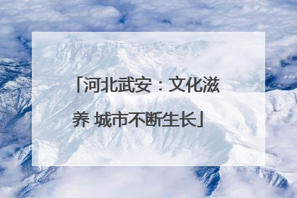 河北武安：文化滋养 城市不断生长