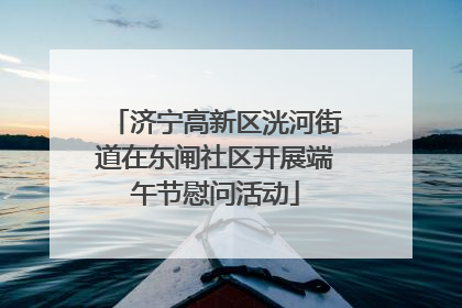 济宁高新区洸河街道在东闸社区开展端午节慰问活动