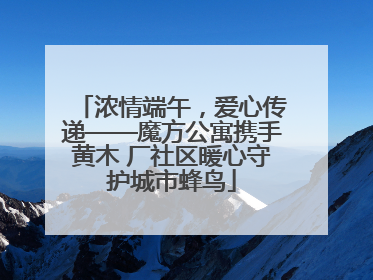 浓情端午，爱心传递——魔方公寓携手黄木 厂社区暖心守护城市蜂鸟
