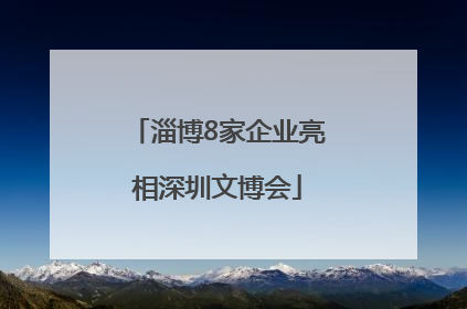 淄博8家企业亮相深圳文博会