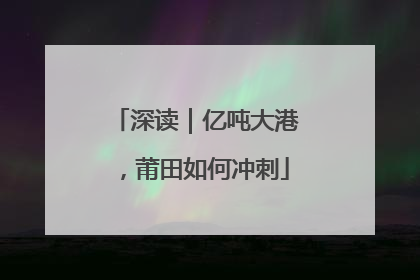 深读｜亿吨大港，莆田如何冲刺