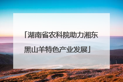 湖南省农科院助力湘东黑山羊特色产业发展